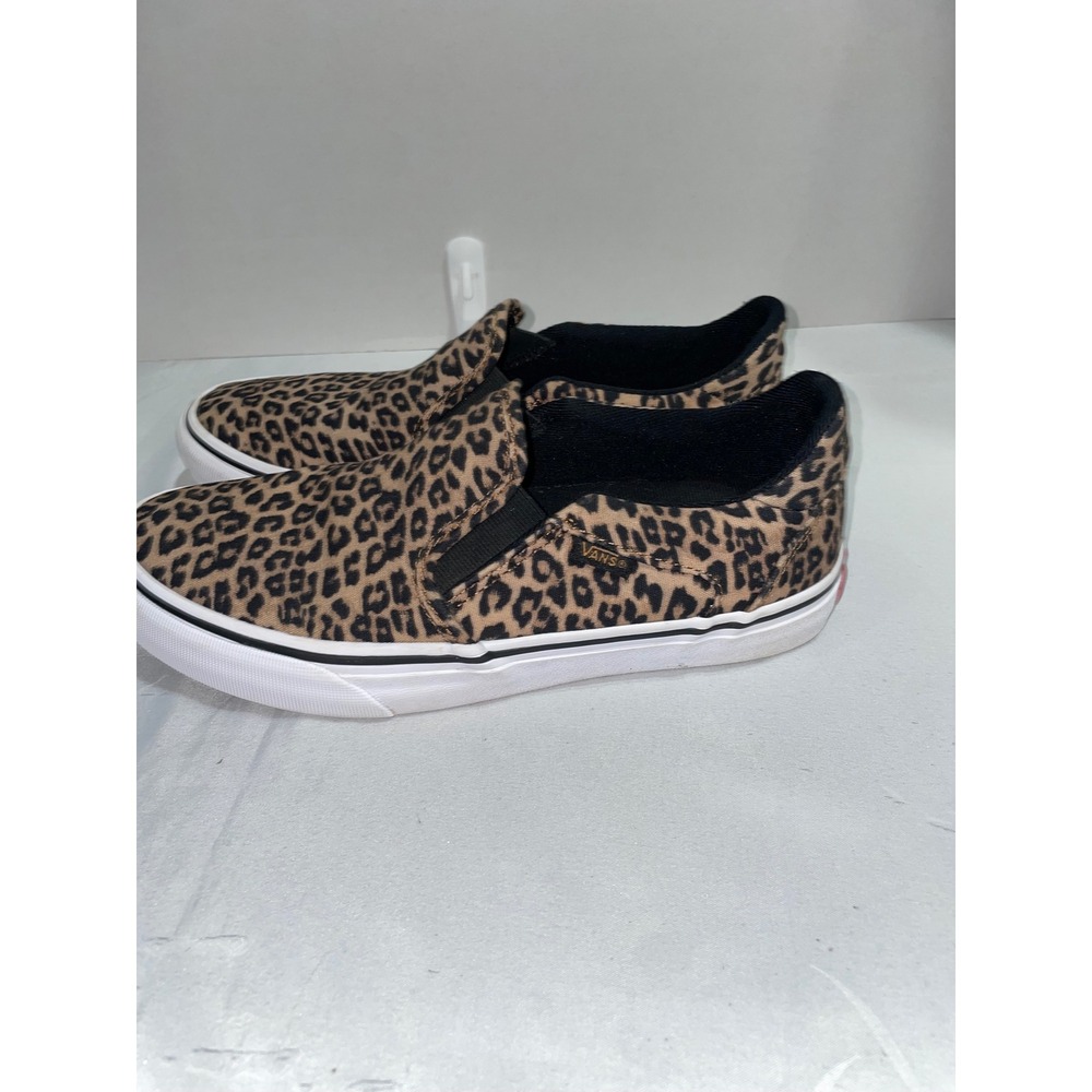 Vans Classic Slip-On Leopard Print Deluxe Comfort OrthoLite Sneakers Womens 8 - Picture 2 of 8